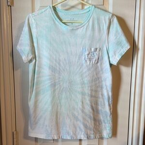 Vineyard Vines adult Spiral Tie-Dye Tee - Blue and White size M